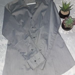 H&M Button Down Dress Shirt (Gray)